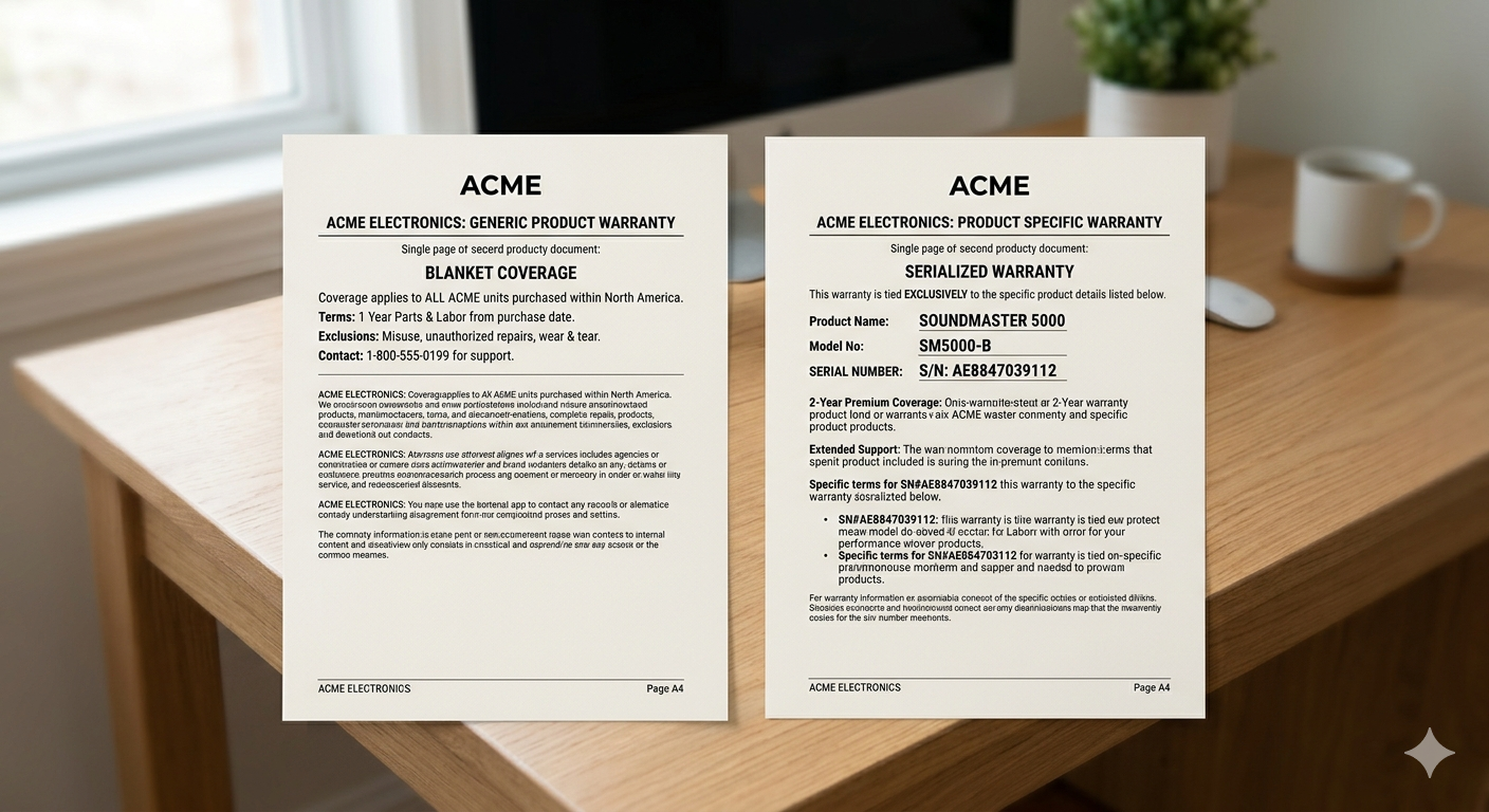 Featured image for Serialized vs. Blanket Warranty: Per-Unit Tracking